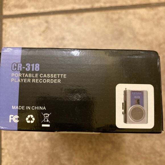 Gracioso Portable Cassette Player Recorder AM FM With Antenna Rare CR-318 NEW - Picture 5 of 8